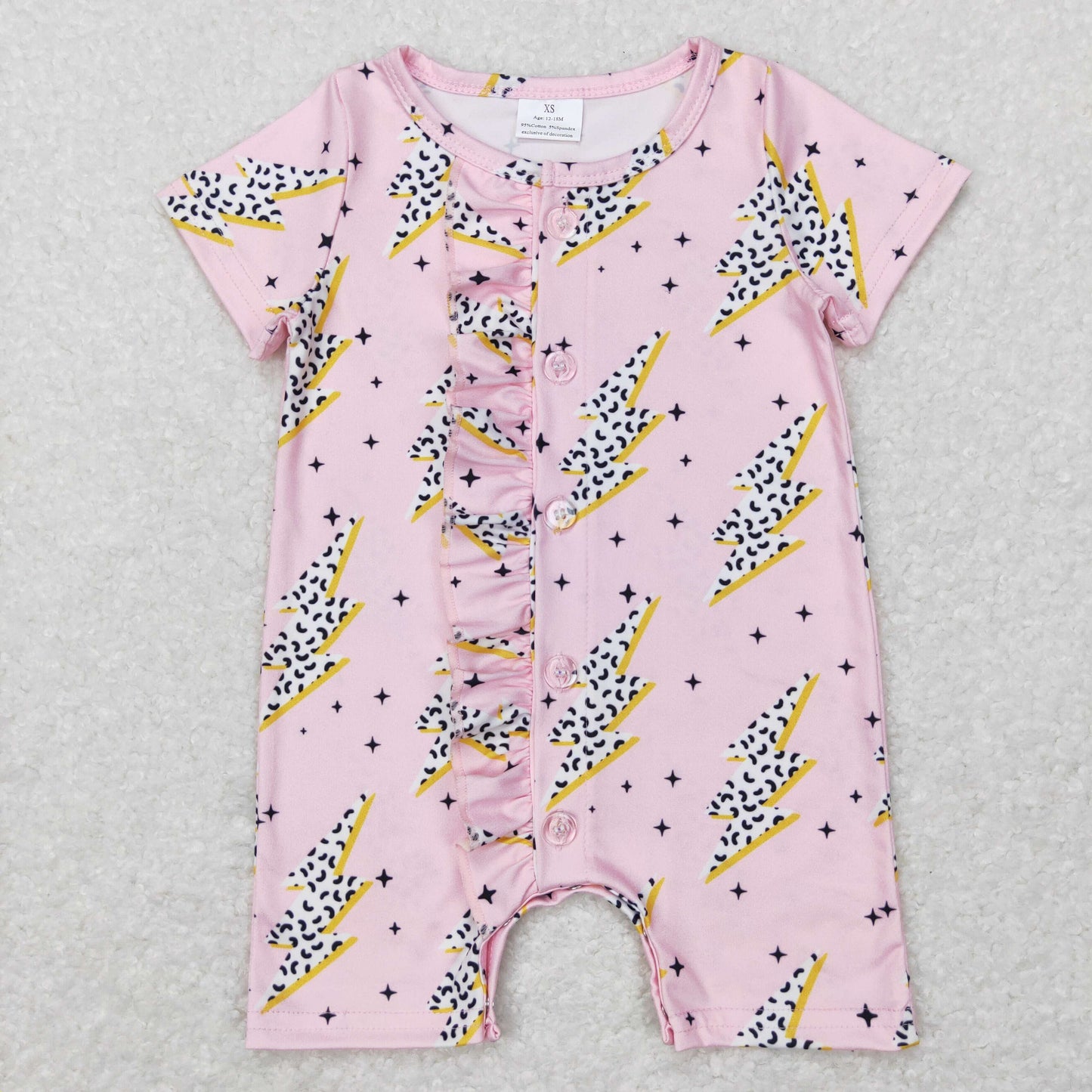 SR0523 RTS western pink bubble romper 20231123