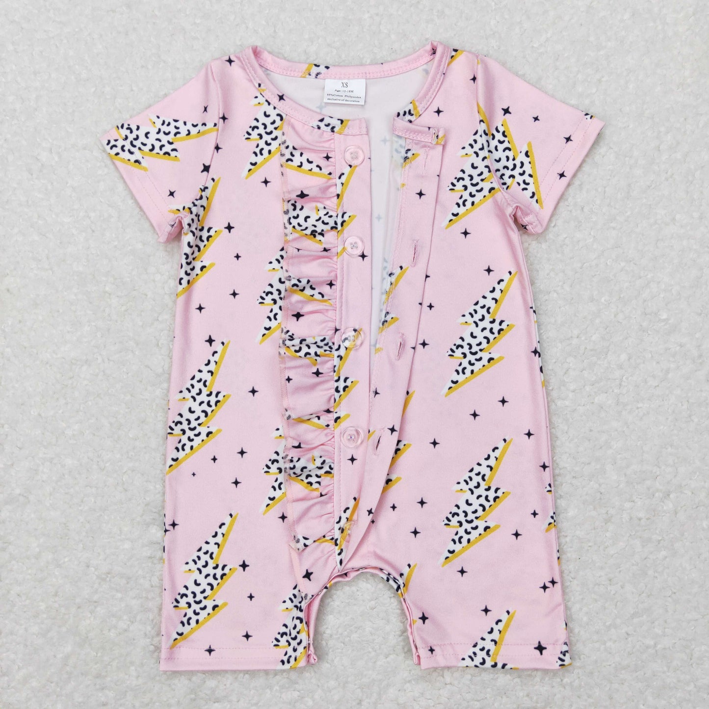 SR0523 RTS western pink bubble romper 20231123