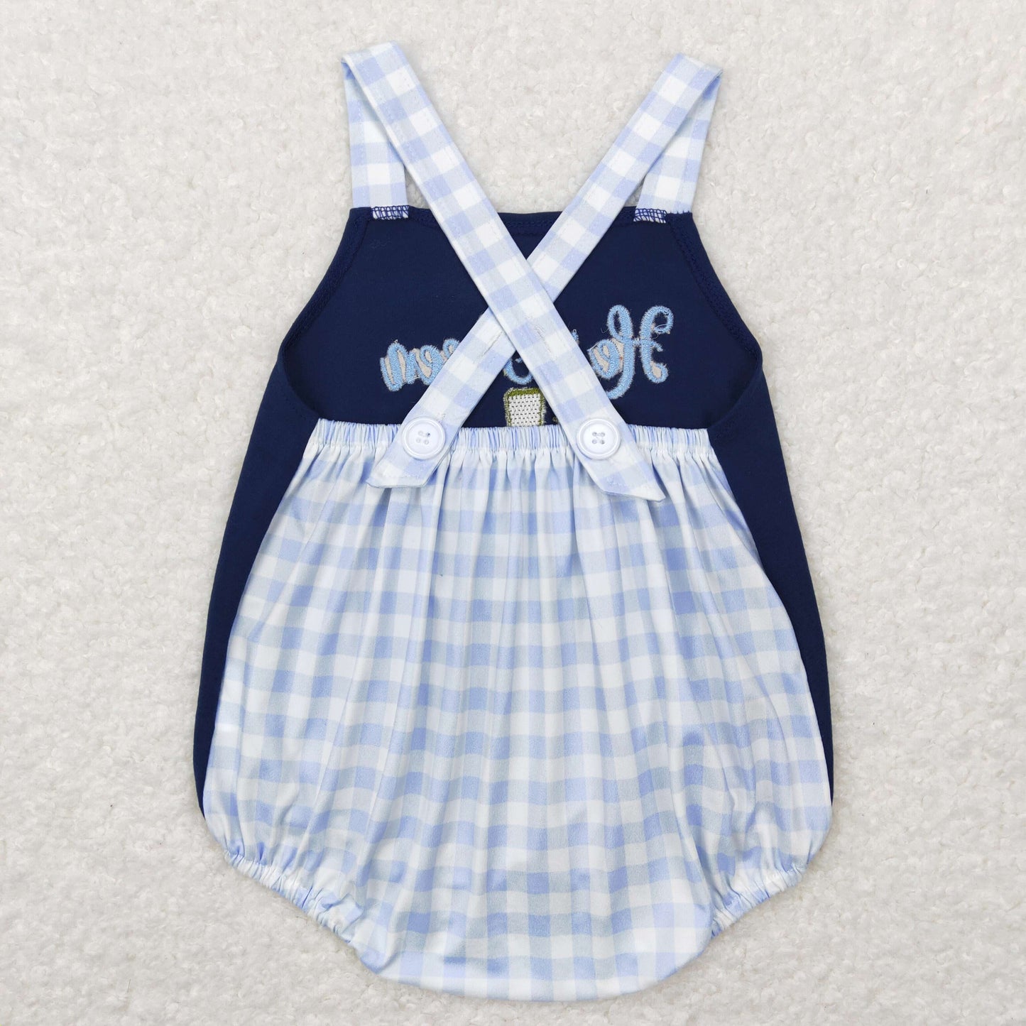 SR0565 RTS easter risen embroidery boy romper 202312