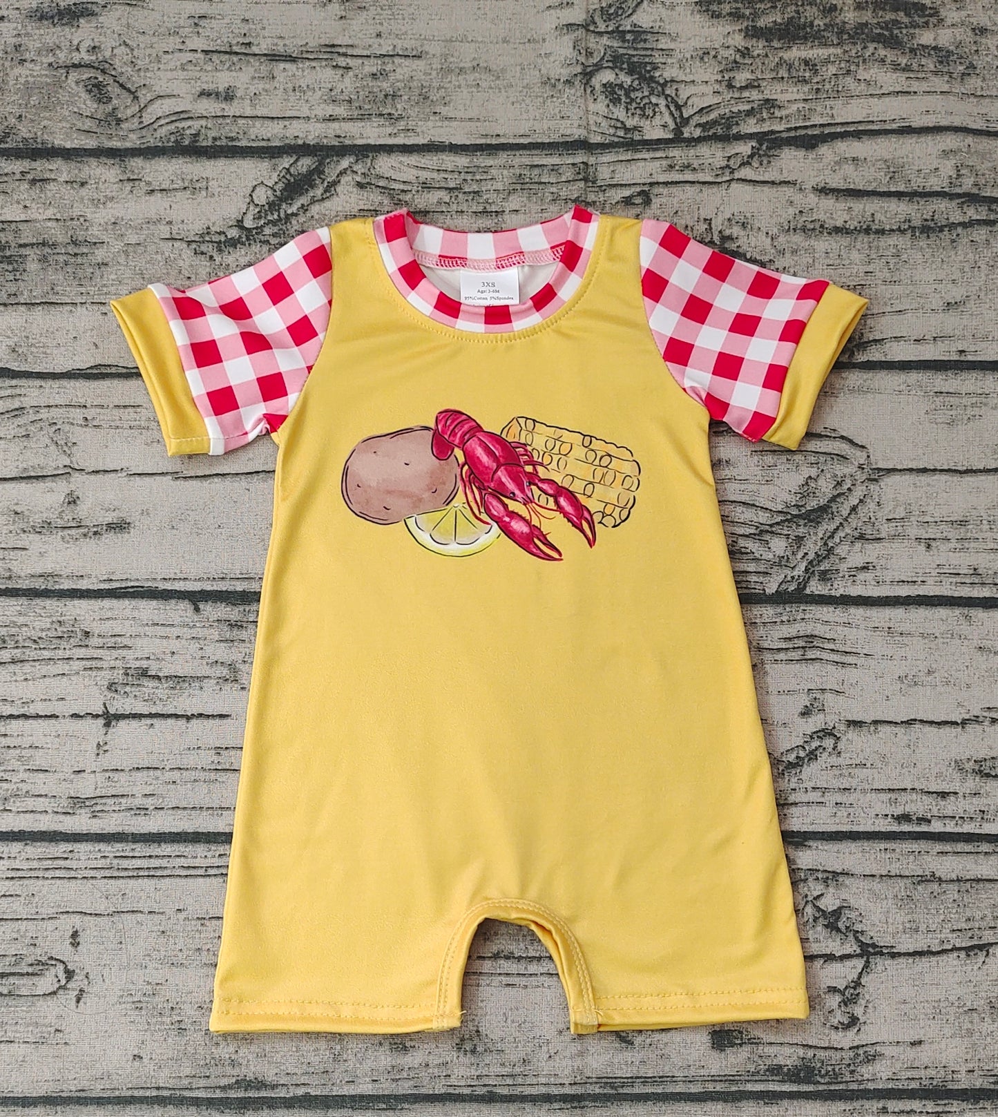 SR0770 crab fish boy romper 202403 RTS