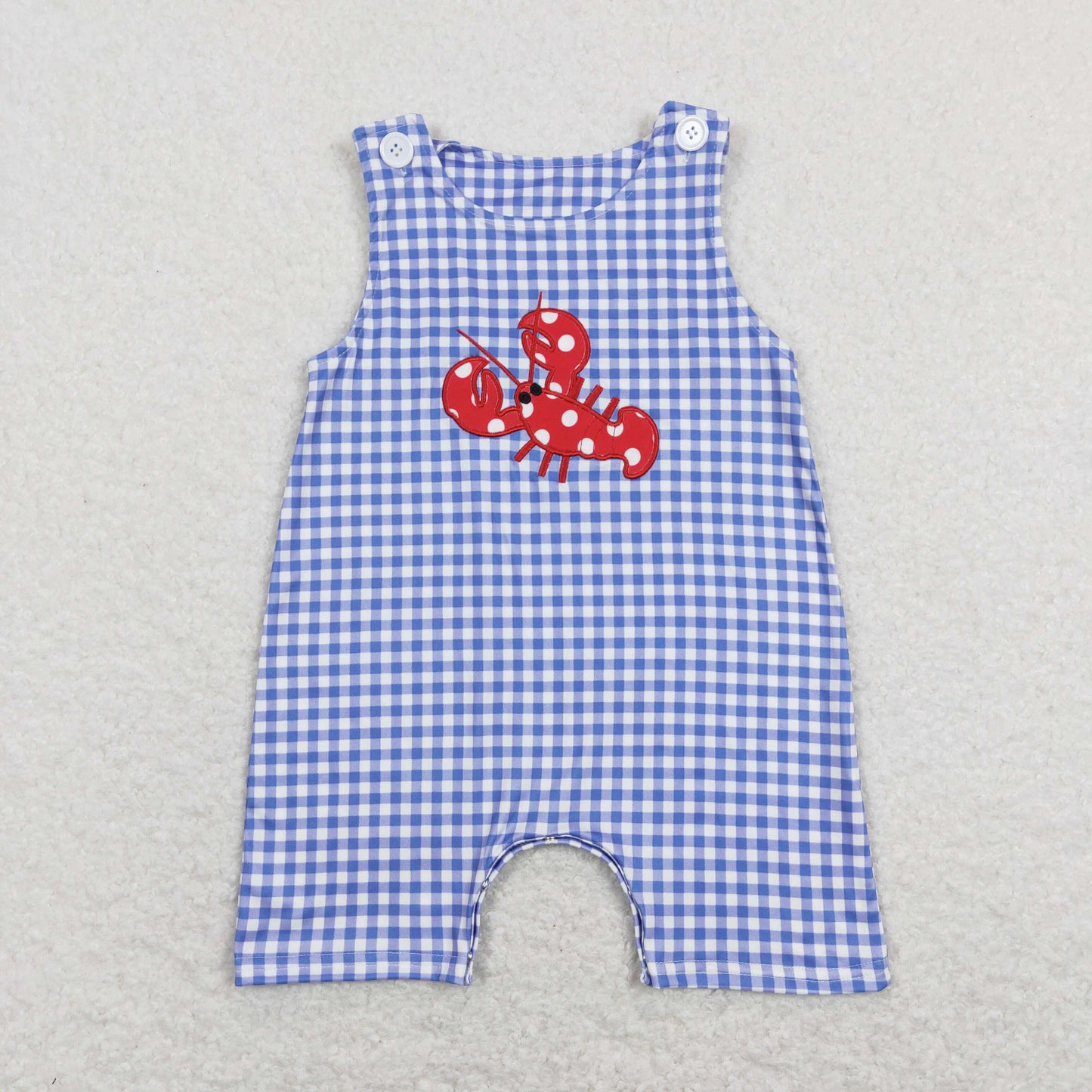 SR0820 RTS embroidery crayfish boy romper 202401