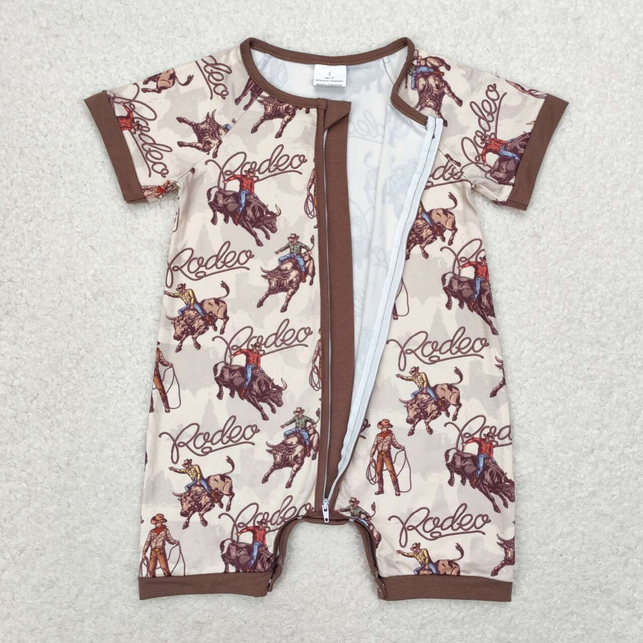 SR0856 western top tee rodeo boy preorder boy romper 202406 sibling RTS