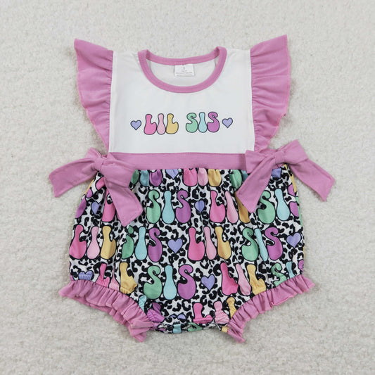 SR0867 sister Mardi Gras valentine girl romper RTS 202401