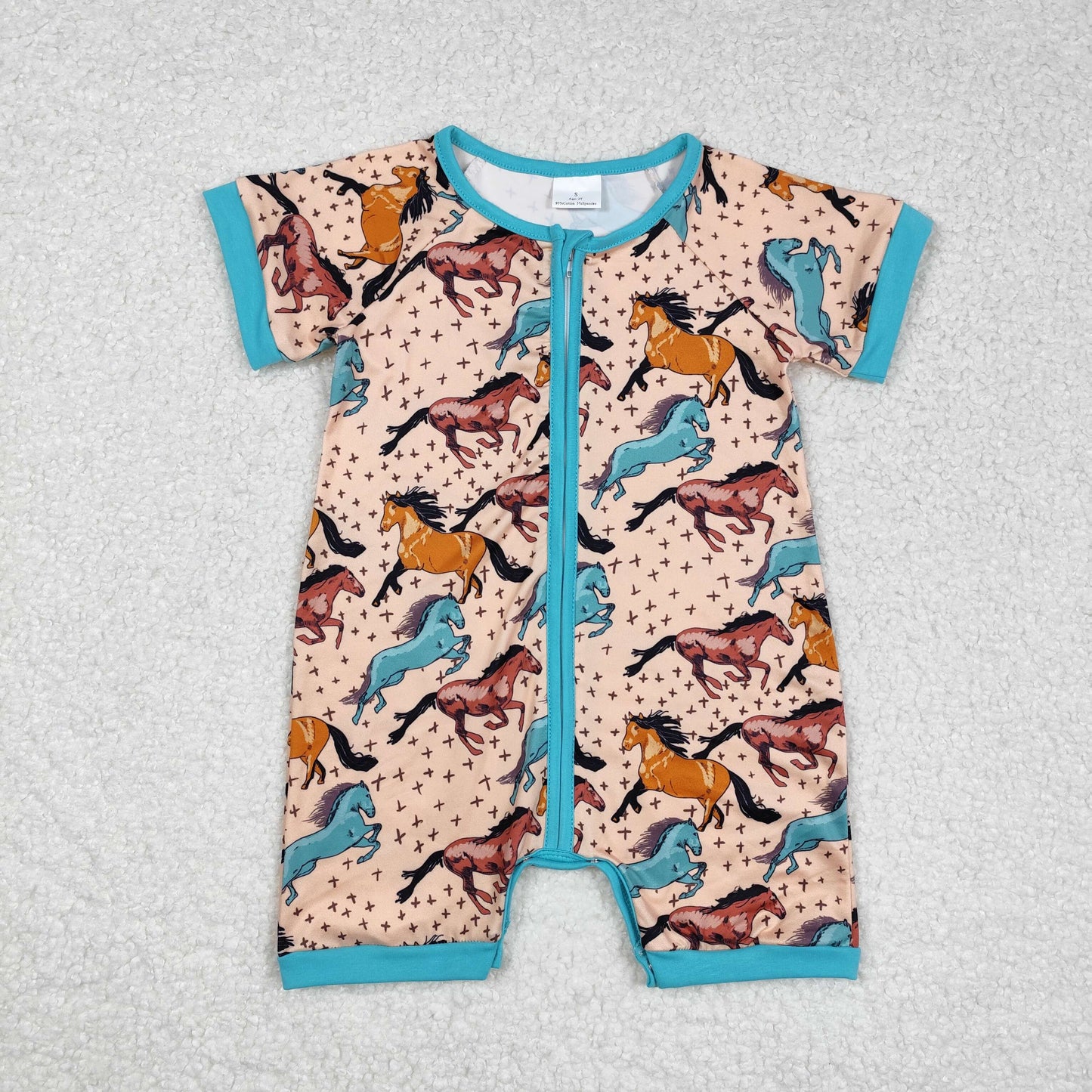 SR0934 horse girl romper 202406 rts