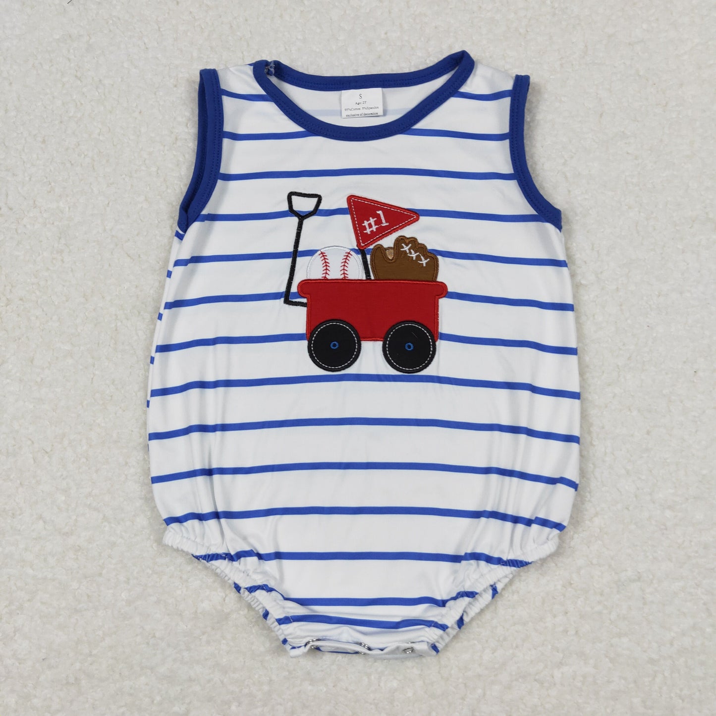 SR0935 Embroidery baseball football baseball boy romper 202403 RTS
