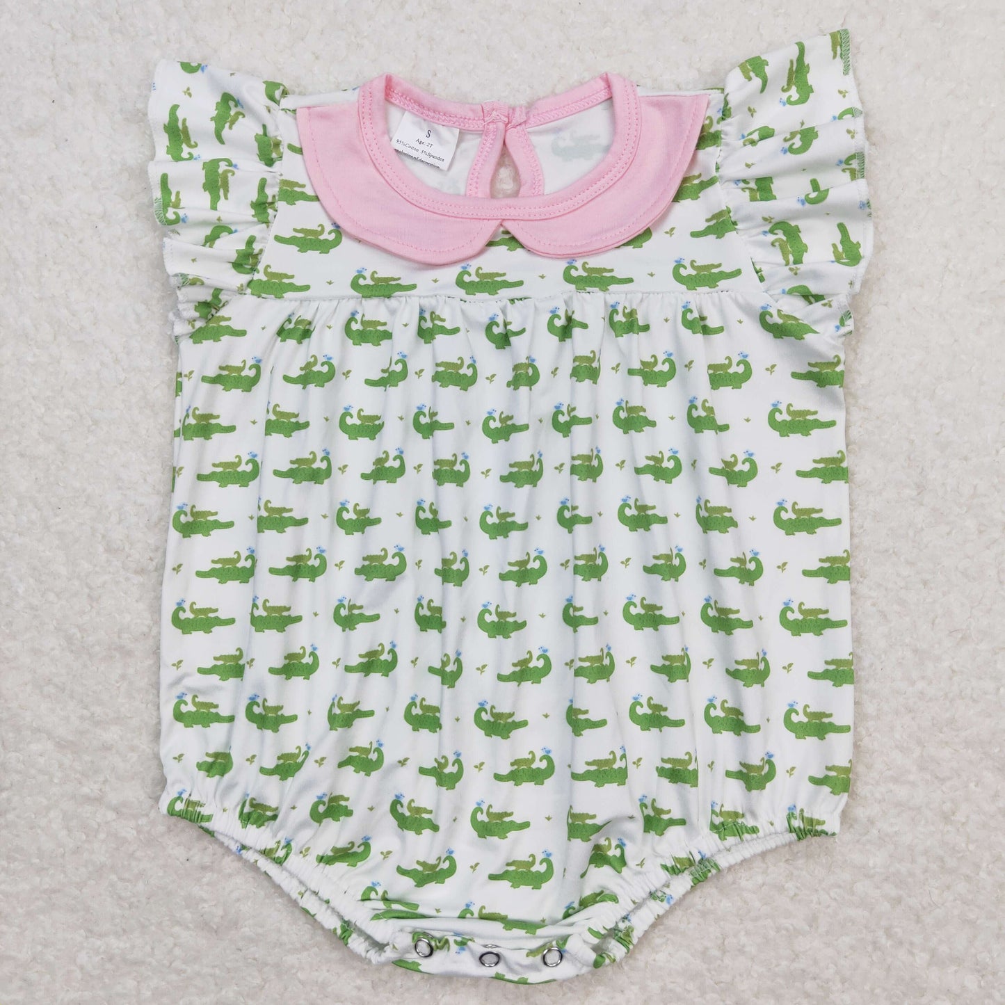 SR1068 dinosaur girl romper 202404 RTS
