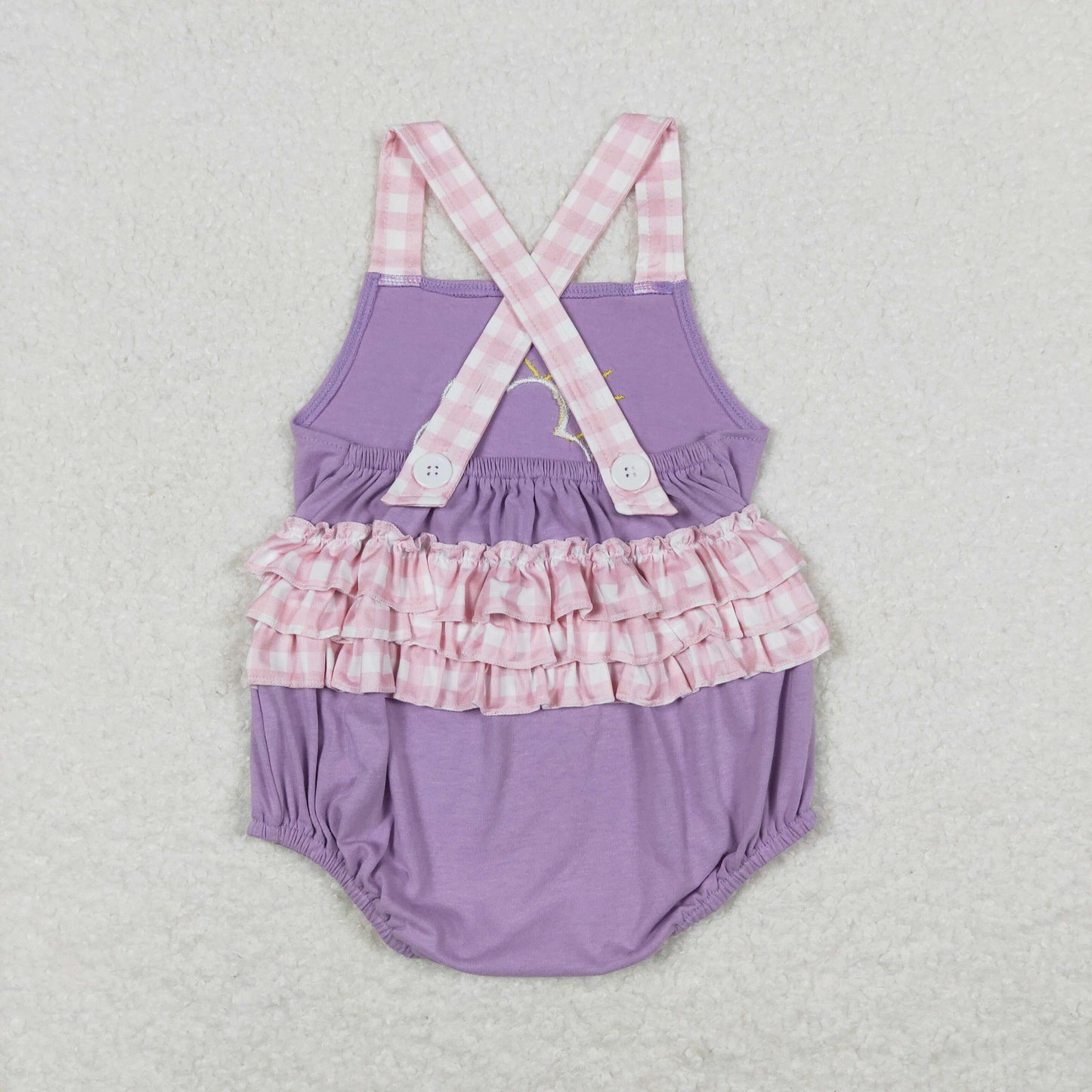 SR1071 western embroidery rainy girl romper 202404 RTS