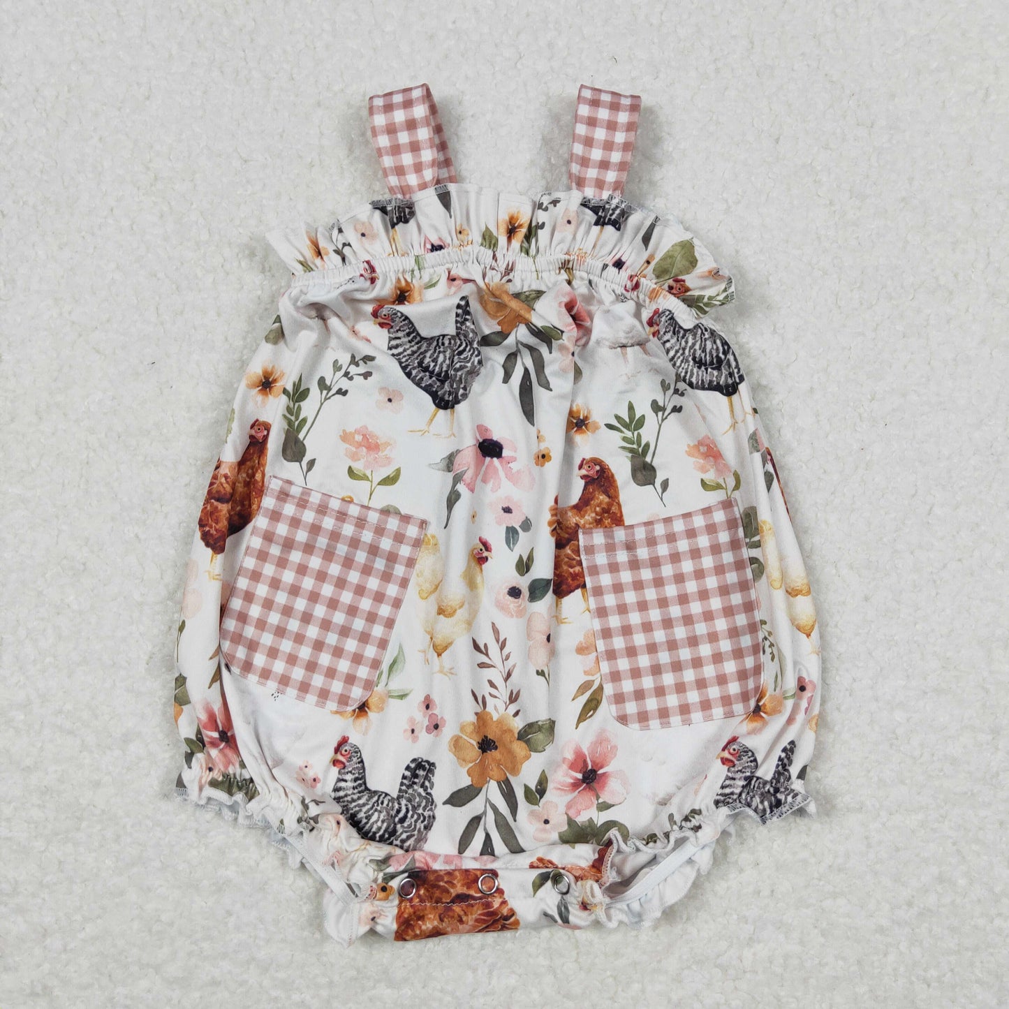 SR1073 western chicken girl romper 202403 rts
