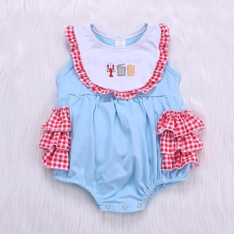 SR1135 custom MOQ3 cray fish girl romper 202402