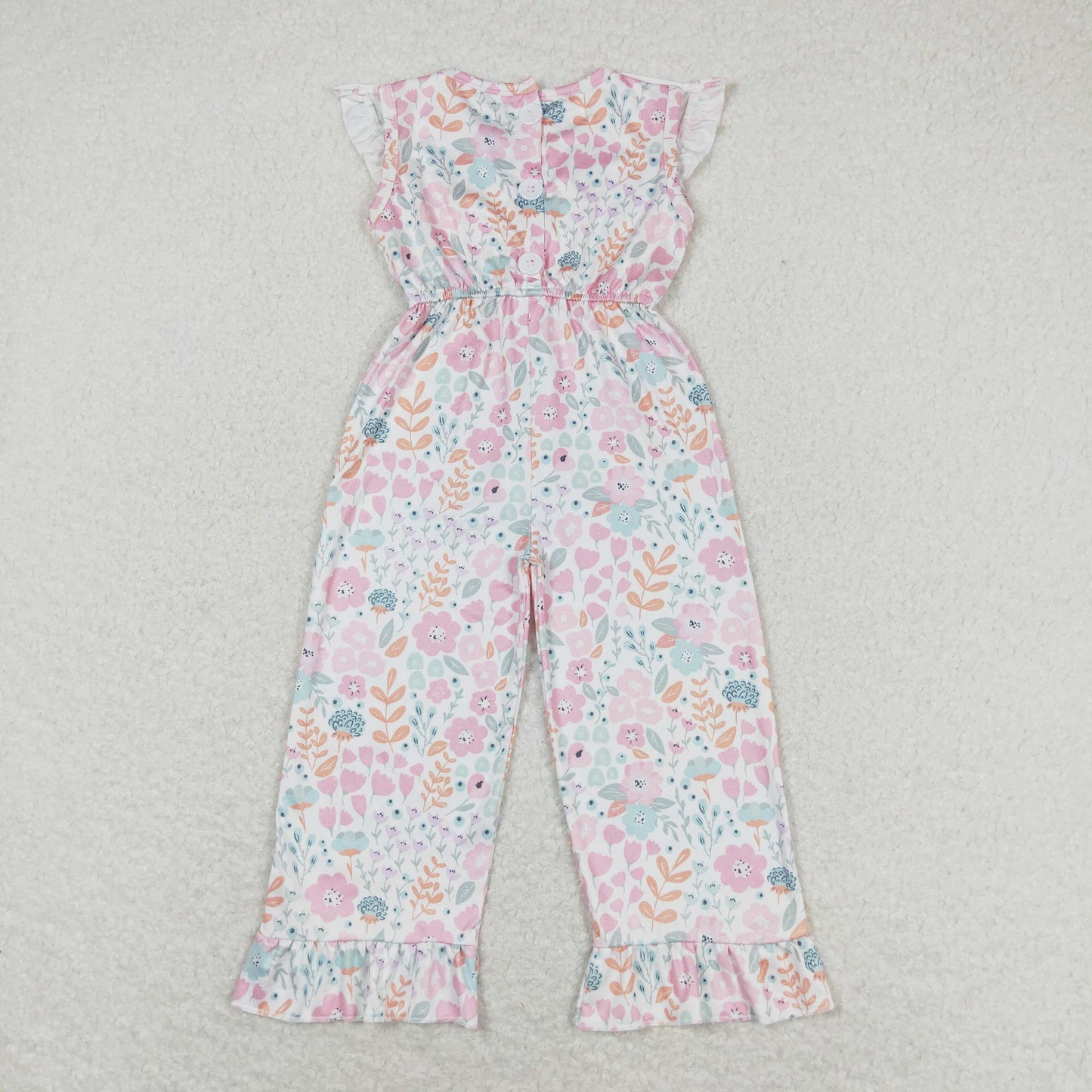SR1139 RTS mouse flowers short sleeve girl jumpsuit overall 202405