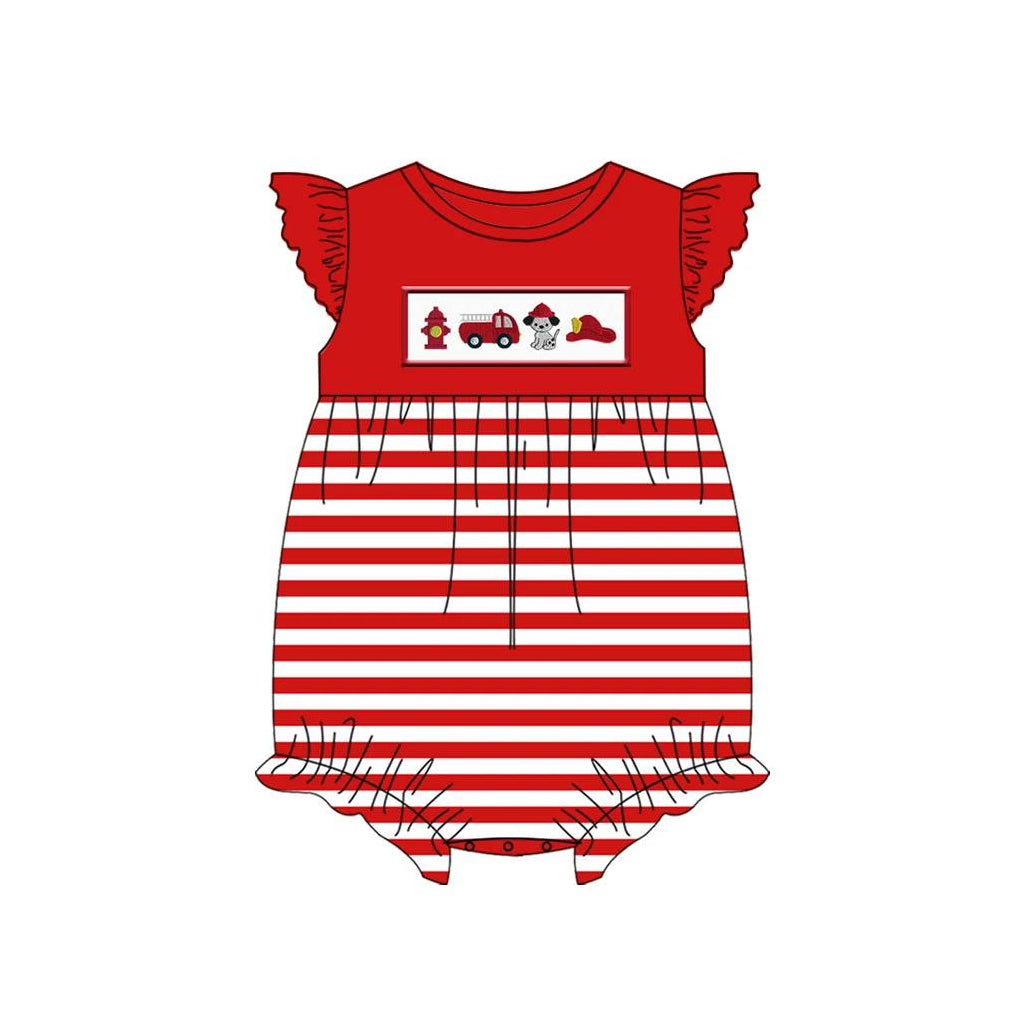 CUSTOM SR1150 western fire engine girl romper 202402