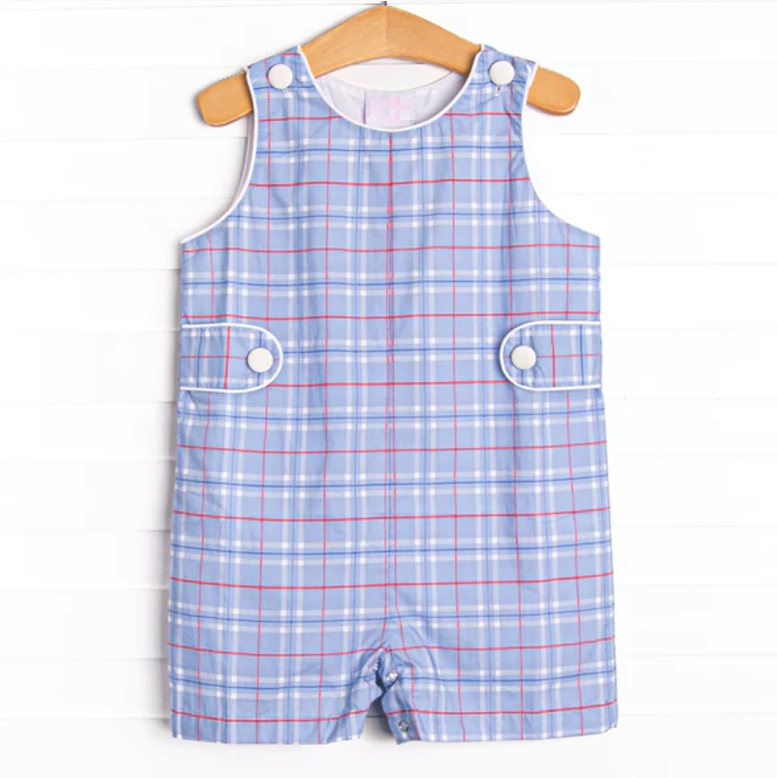 CUSTOM MOQ3 SR1154 western 4th July car plain boy romper 20240