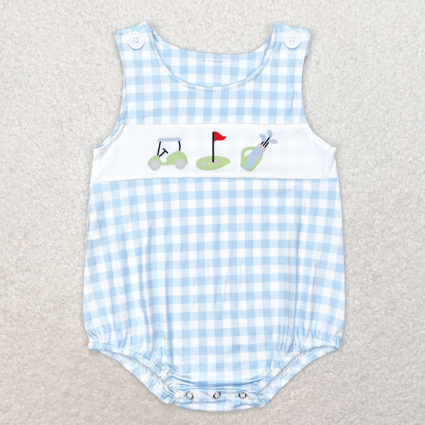 SR1176 golf boy romper 202408 RTS sibling