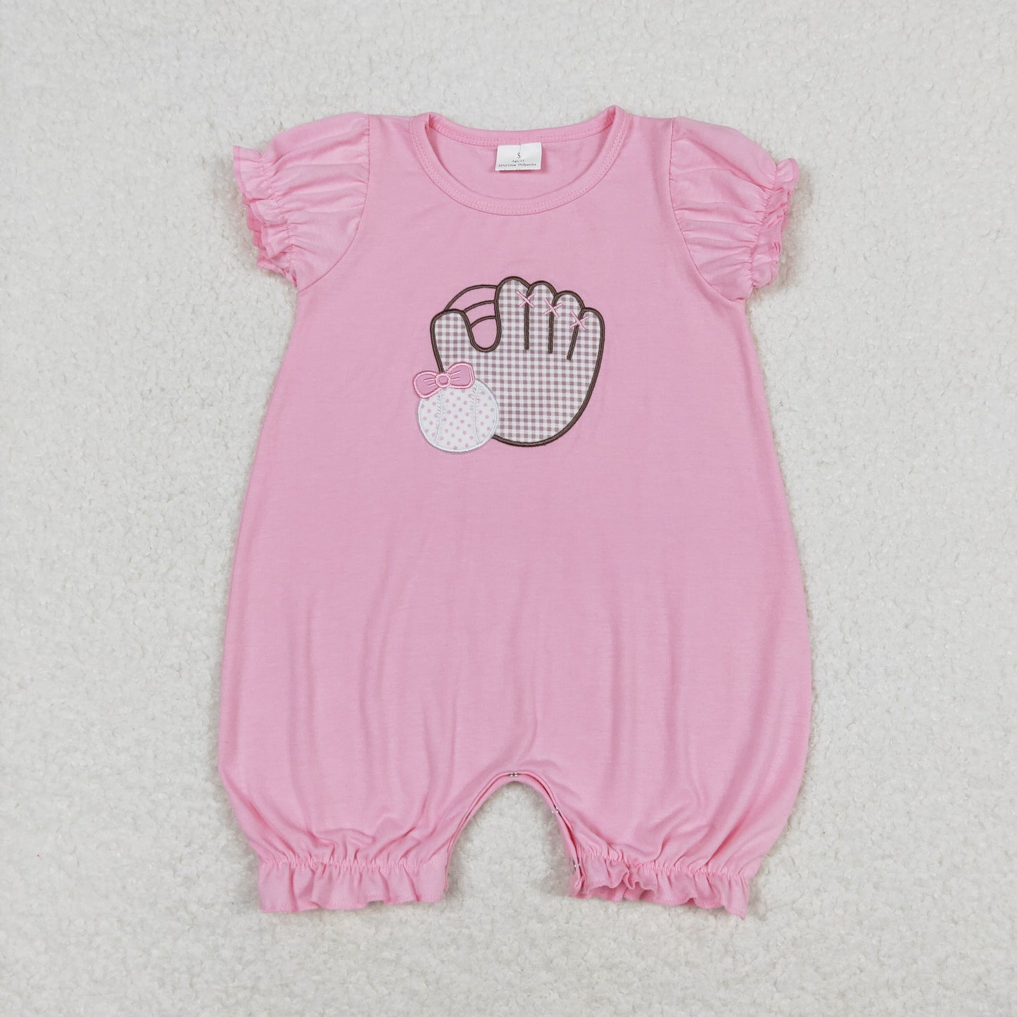 SR1213 western embroidery baseball girl romper 202405 RTS