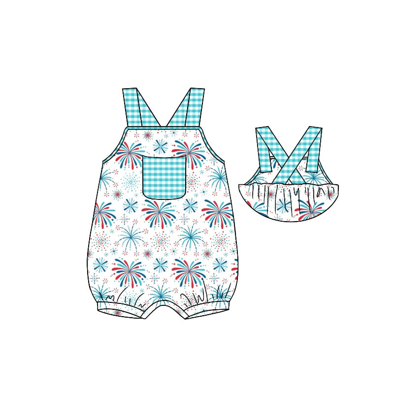 SR1353 preorder firework boy romper 202402