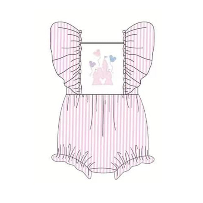 SR1381 CUSTOM MOQ5 castle mouse girl romper 202402