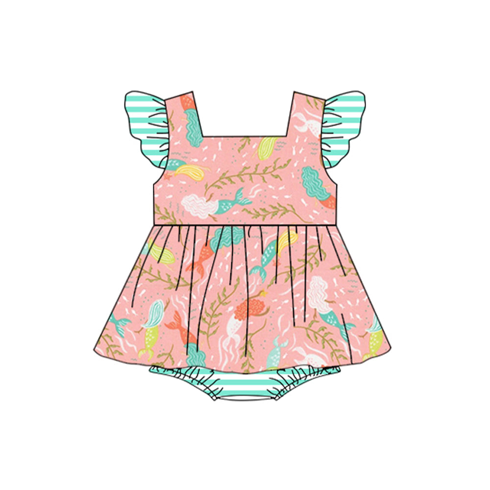SR1398 preorder flower fish girl romper 202403
