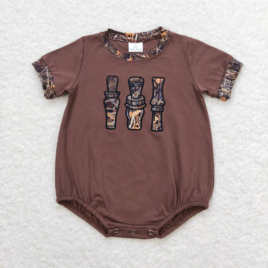 SR1402 embroidery camo duck girl romper RTS Free shipping order $100+
