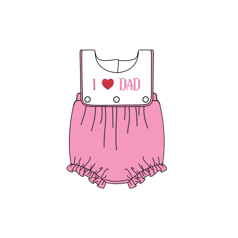 SR1433 preorder love dad girl romper 202403
