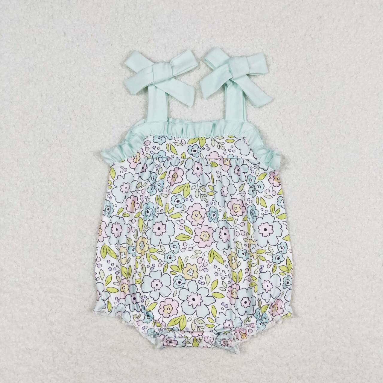 SR1456 flower cotton girl romper 202405 RTS sibling