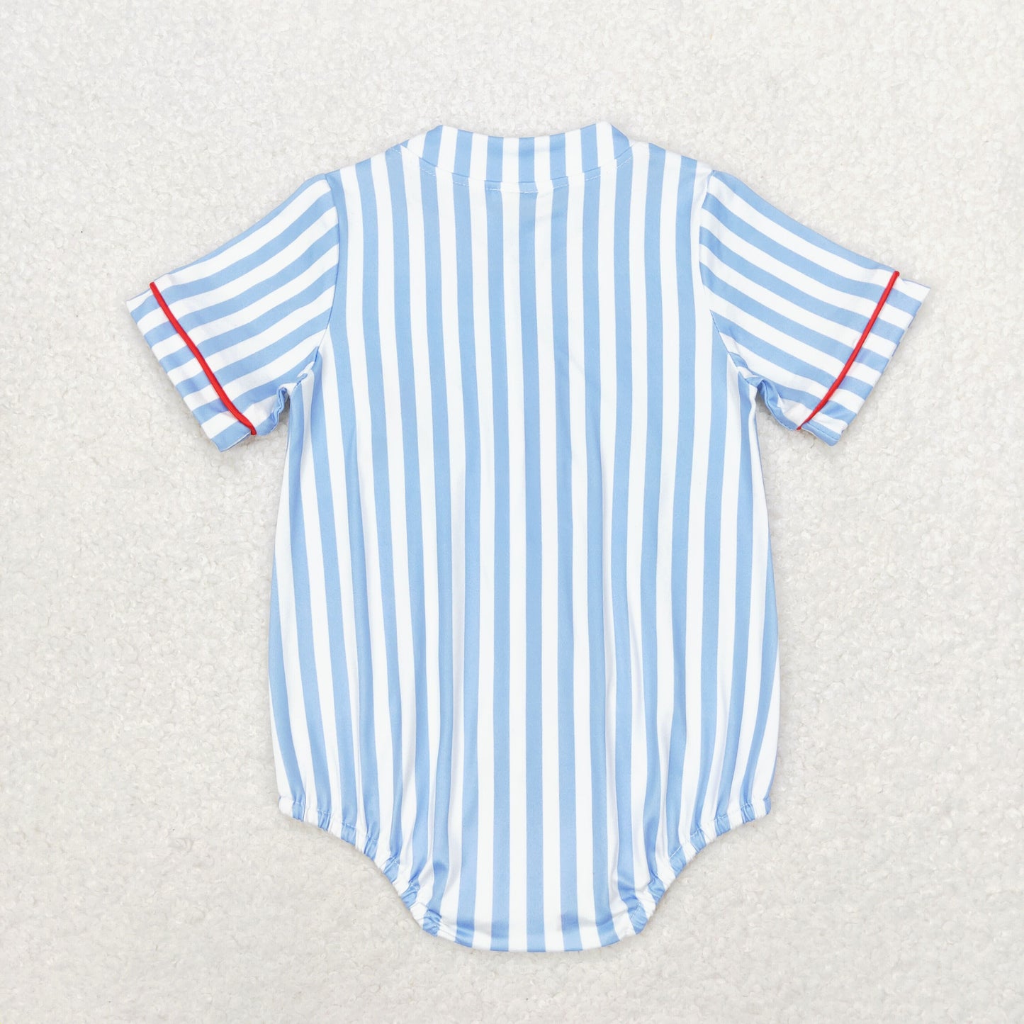 SR1459 embroidery baseball cotton girl boy romper 202406