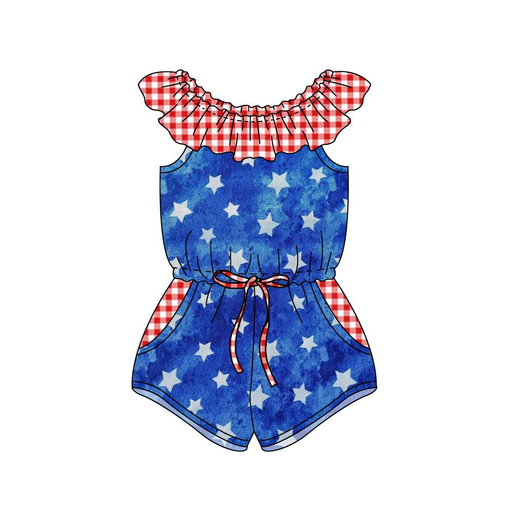 SR1506 4th July girl romper 202403 preorder