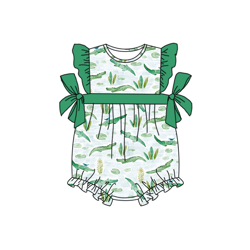 SR1524 dinosaur girl romper 202403 preorder