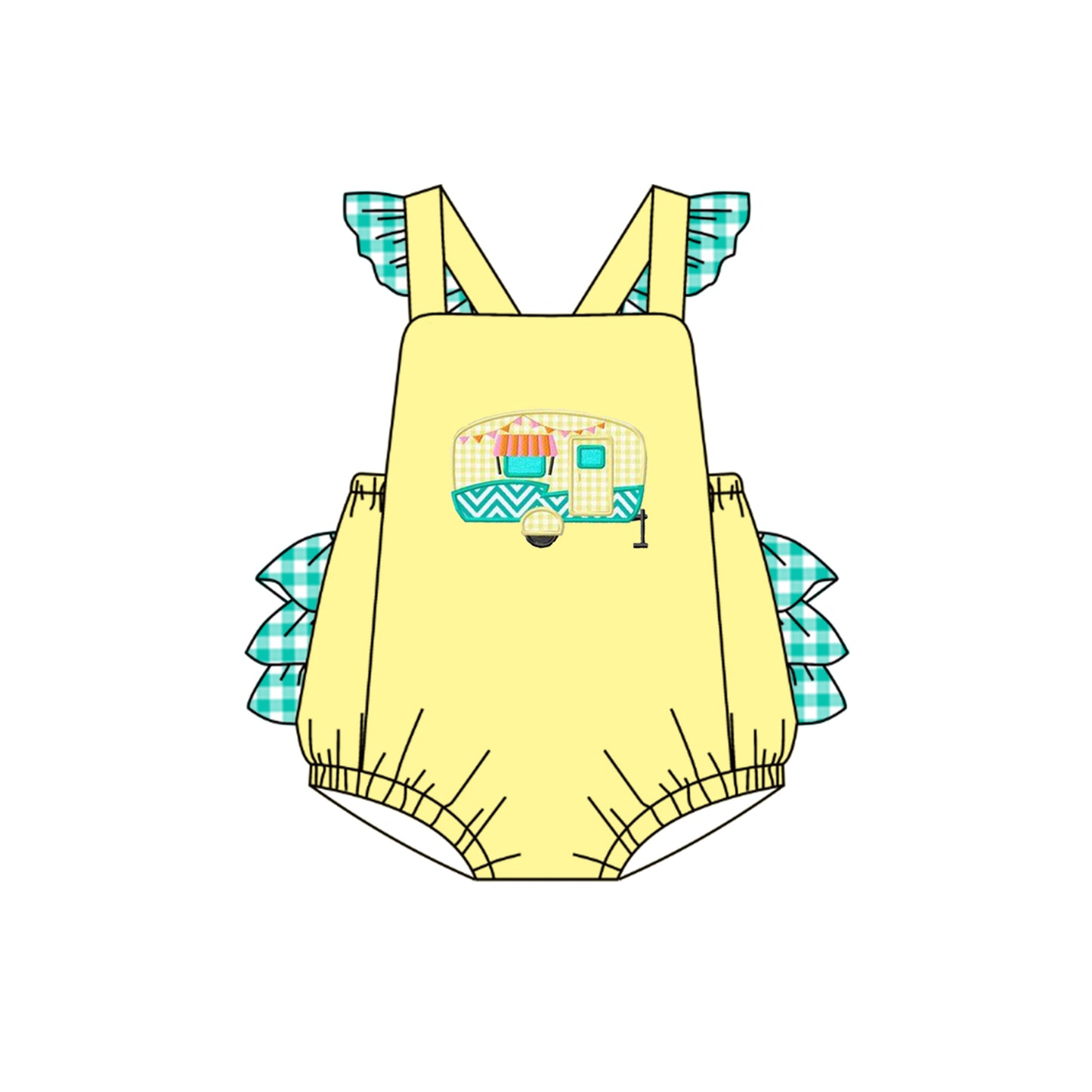 SR1531 camper girl romper 202403 preorder