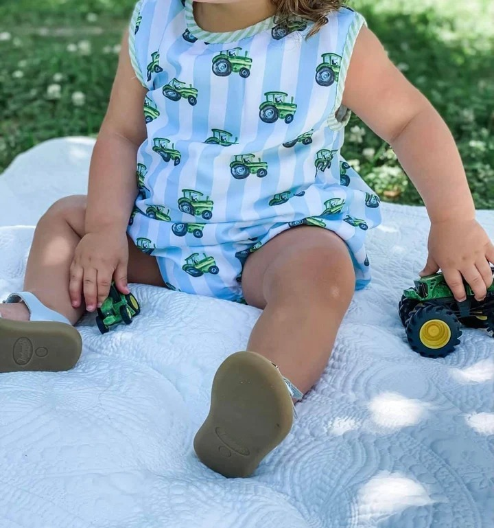 SR1544 tractor boy romper 202403 preorder