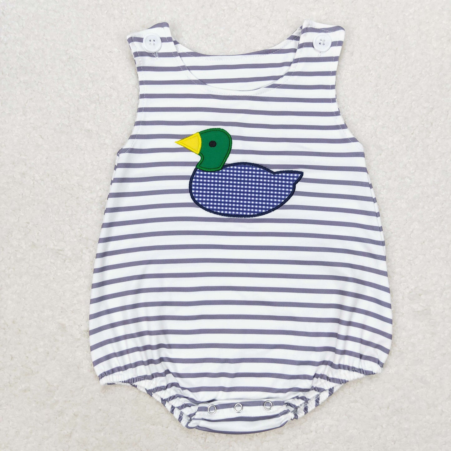 SR1592 embroidery duck boy romper 202406 RTS