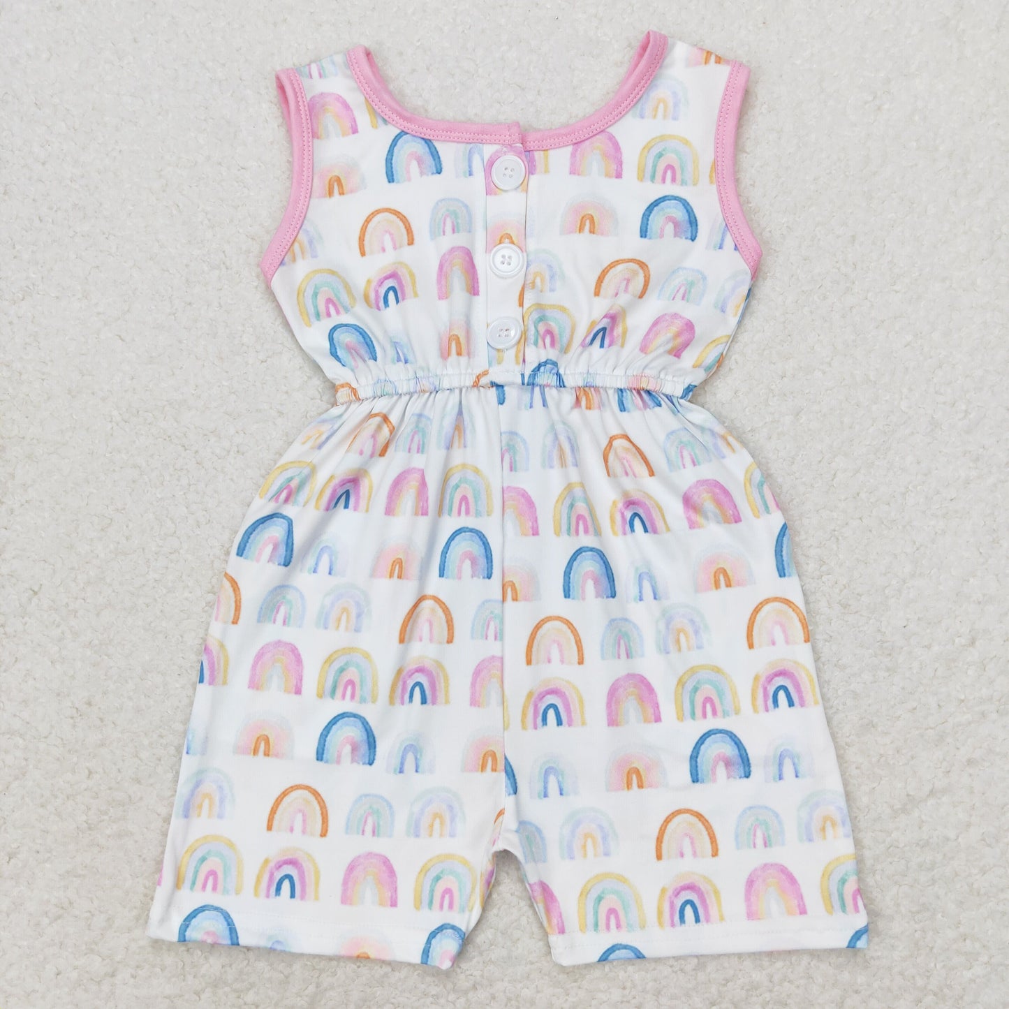 SR1600 rainbow short sleeve girl jumpsuit overall 202406 RTS