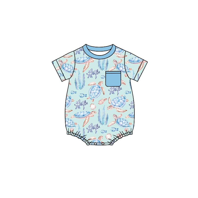 SR1621 turtle boy romper 202403 preorder