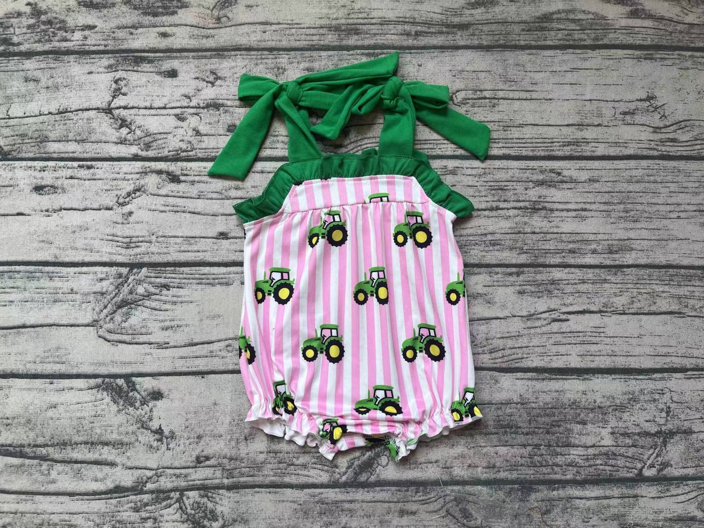 SR1623 tractor girl romper 202405 preorder