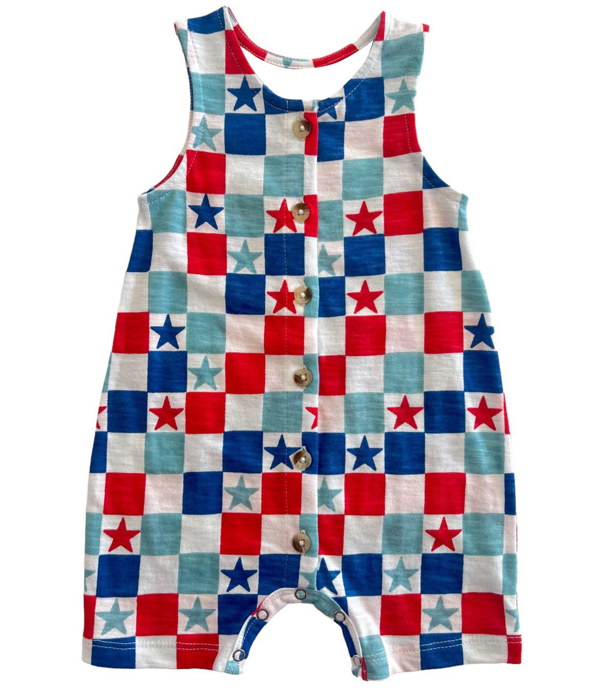 SR1733 western july 4th boy romper 202404 preorder