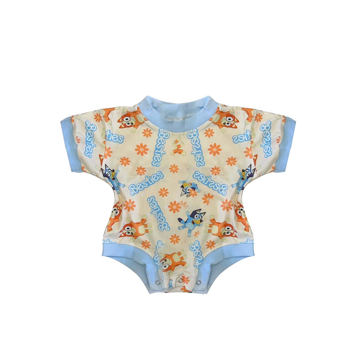 SR1744 western bluey dog boy romper 202404 preorder