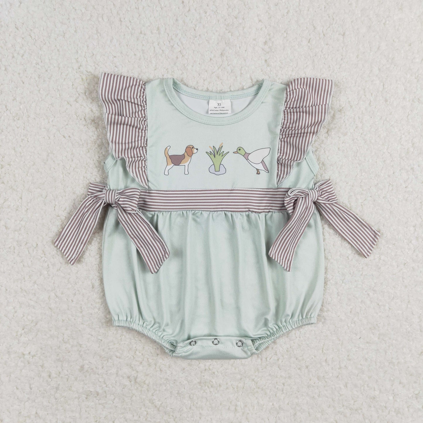 SR1790 duck dog western girl romper 202407 RTS