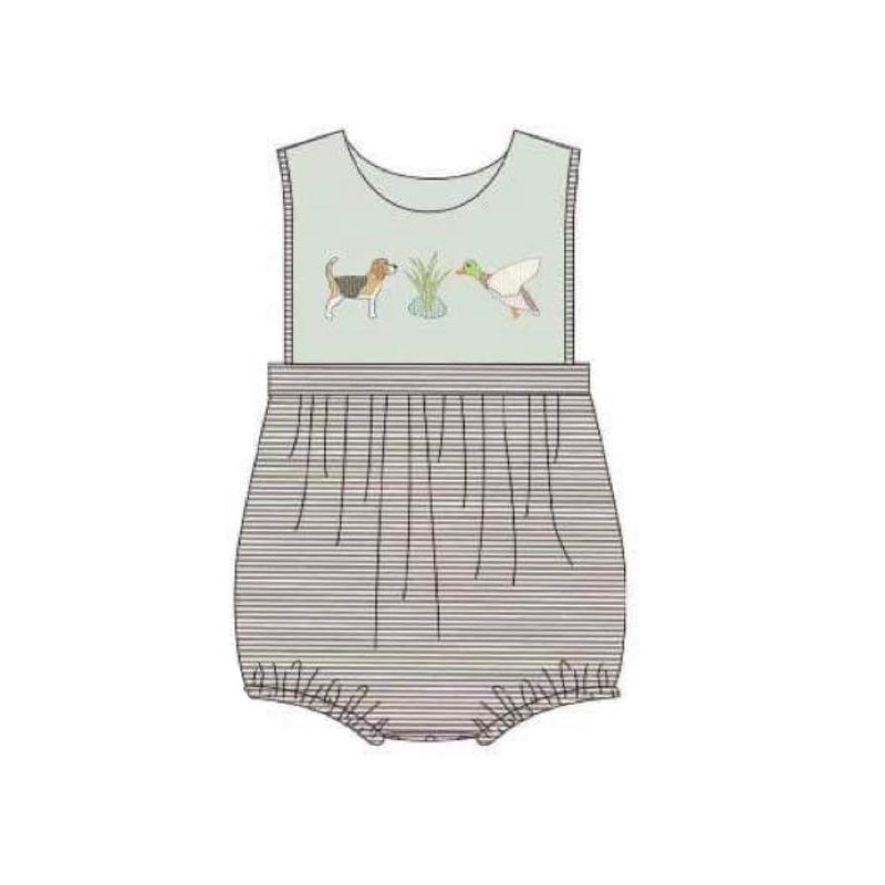 SR1791 duck dog western boy romper 202404 preorder