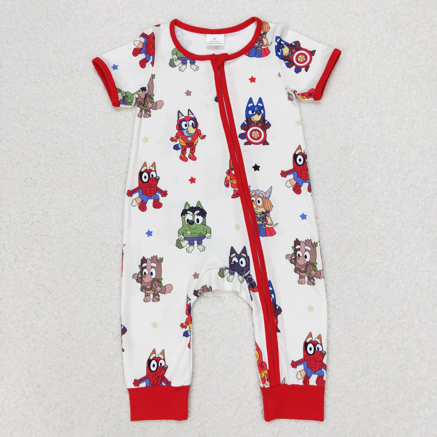 SR1792 bluey dog boy romper 202406 RTS