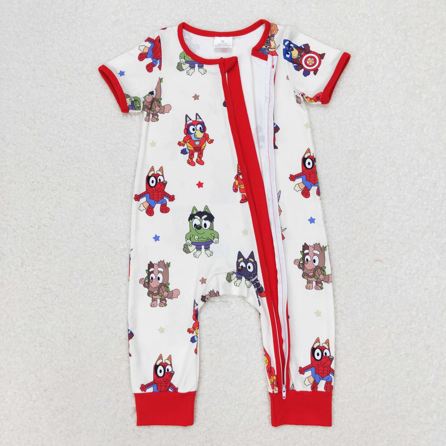 SR1792 bluey dog boy romper 202406 RTS