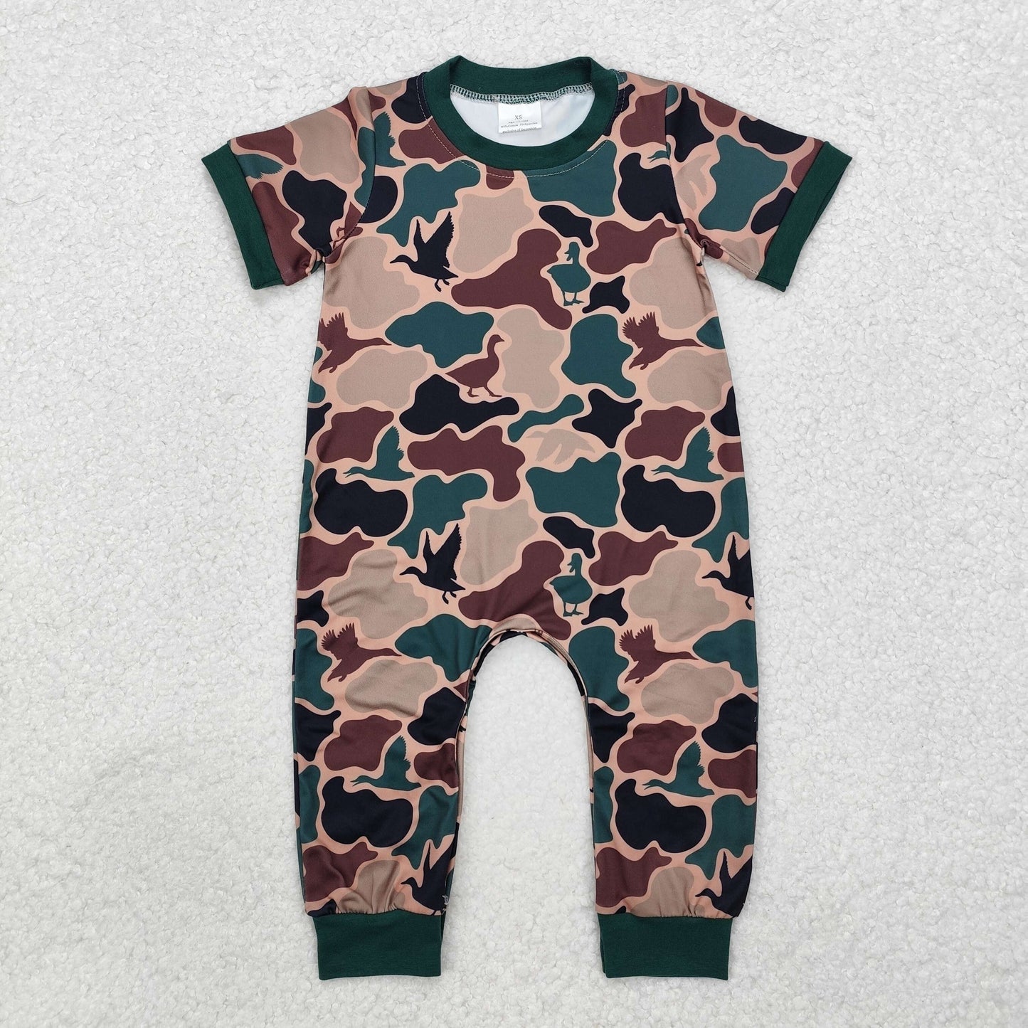 SR1816 -BAMBOO western boy camo romper 202411 RTS sibling