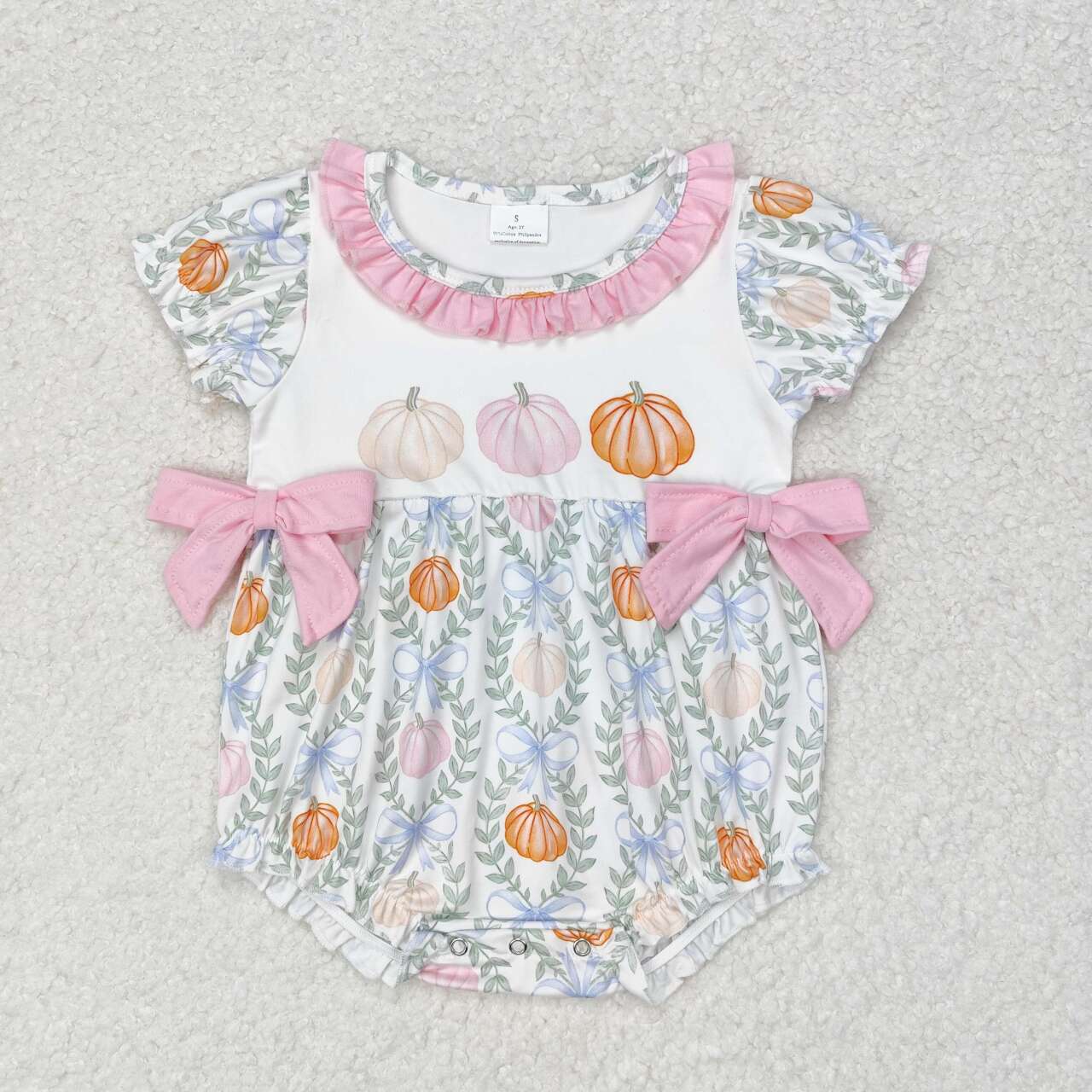 SR1865 Halloween pumpkin girl romper 202407 RTS RTS Free shipping order $100+