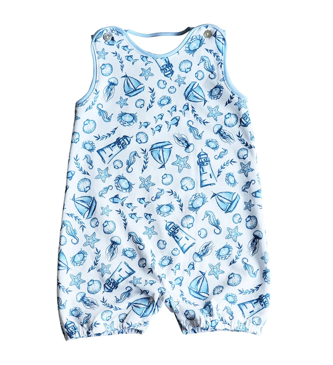 SR1875 fish sea horse animal boy romper 202405 preorder