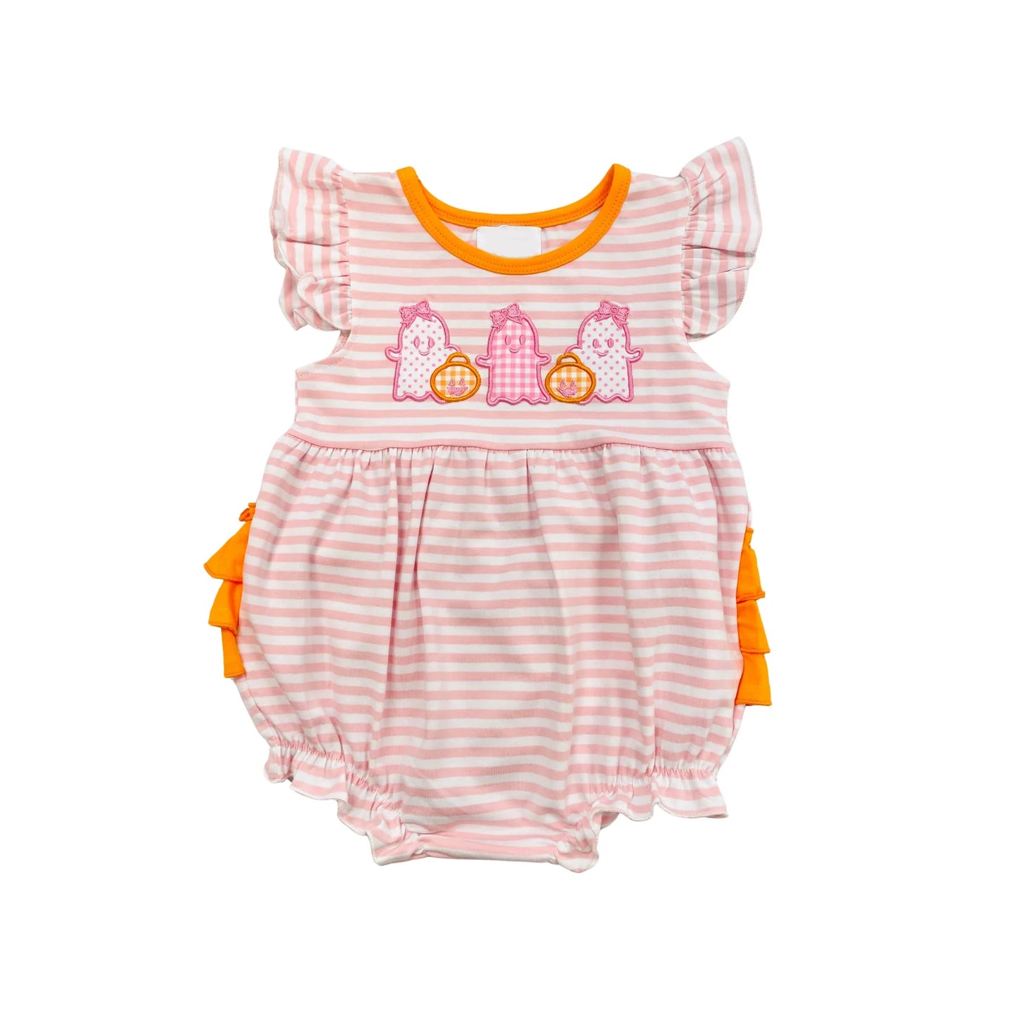 SR1928 Halloween boo girl romper 202406 preorder sibling
