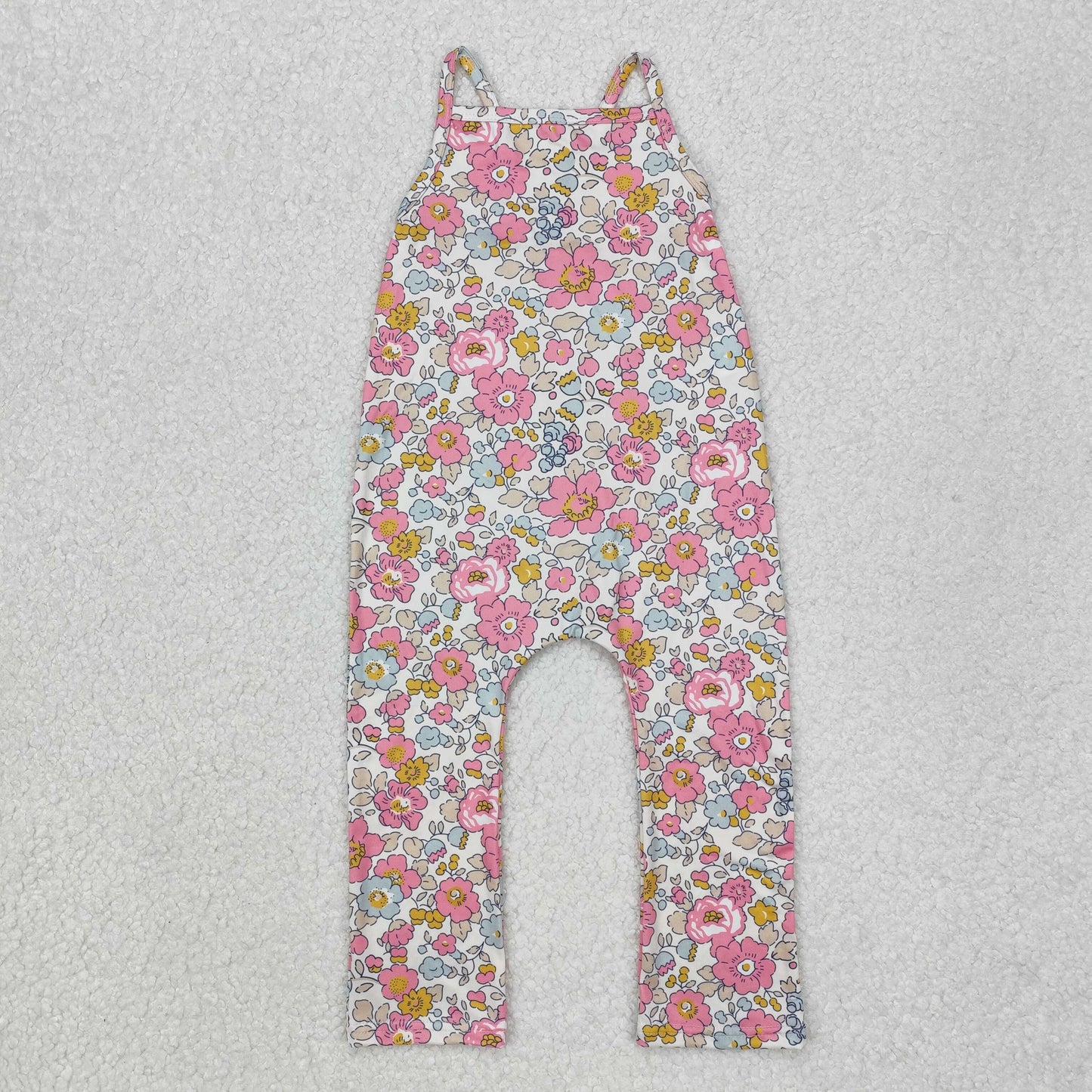 SR1982 girl flowers western romper 202412 sibling RTS