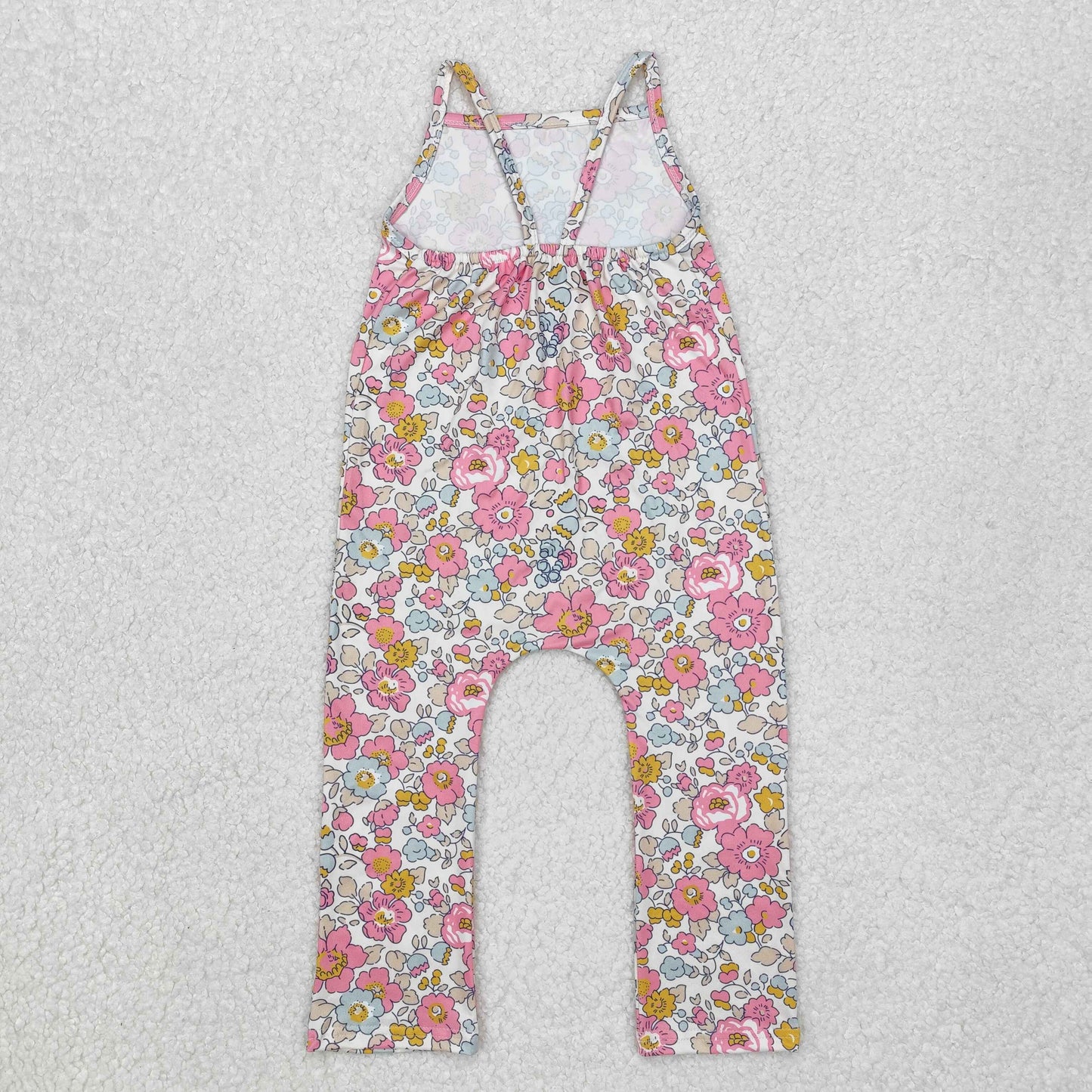 SR1982 girl flowers western romper 202412 sibling RTS