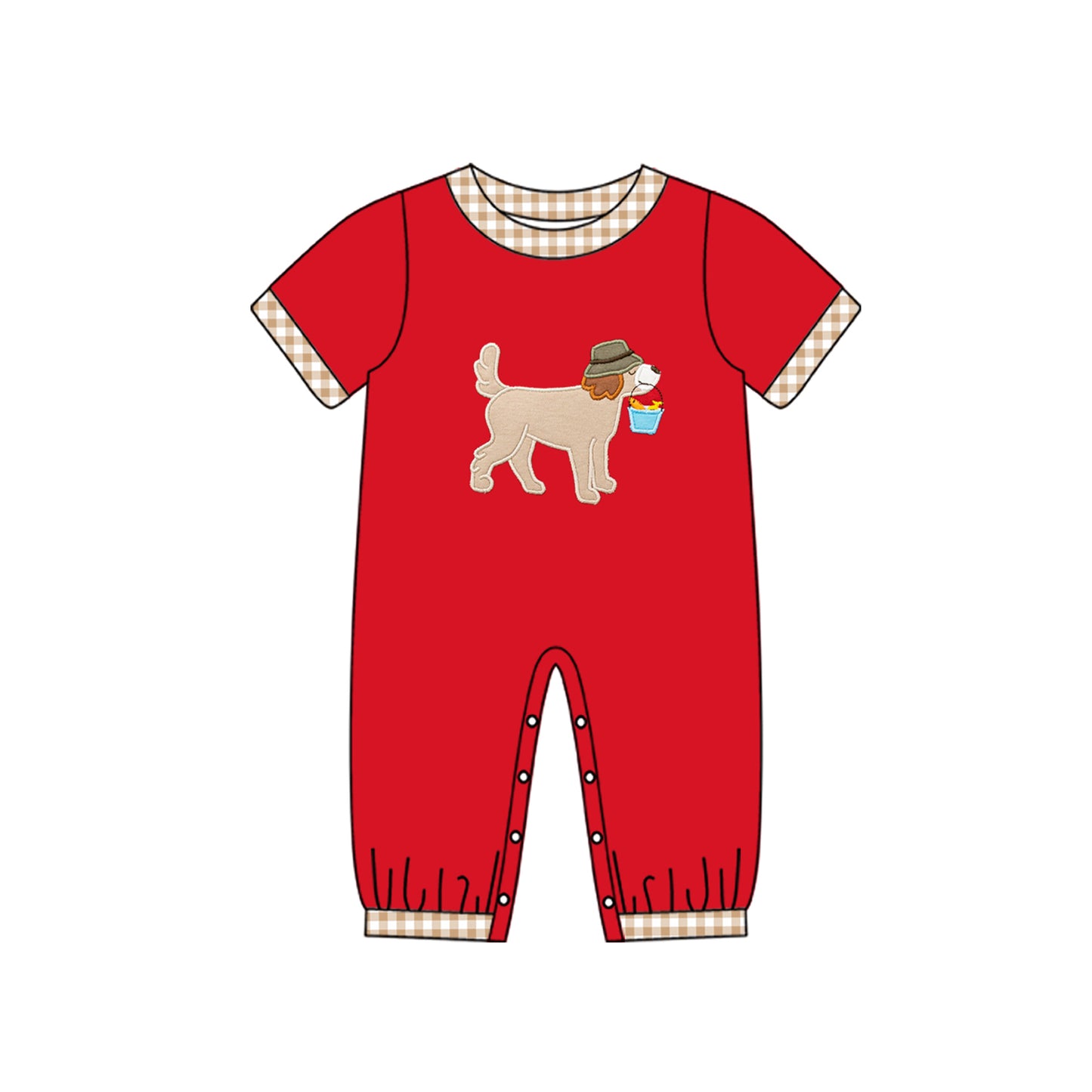 SR2062 western fish hunting boy romper 202410 preorder sibling