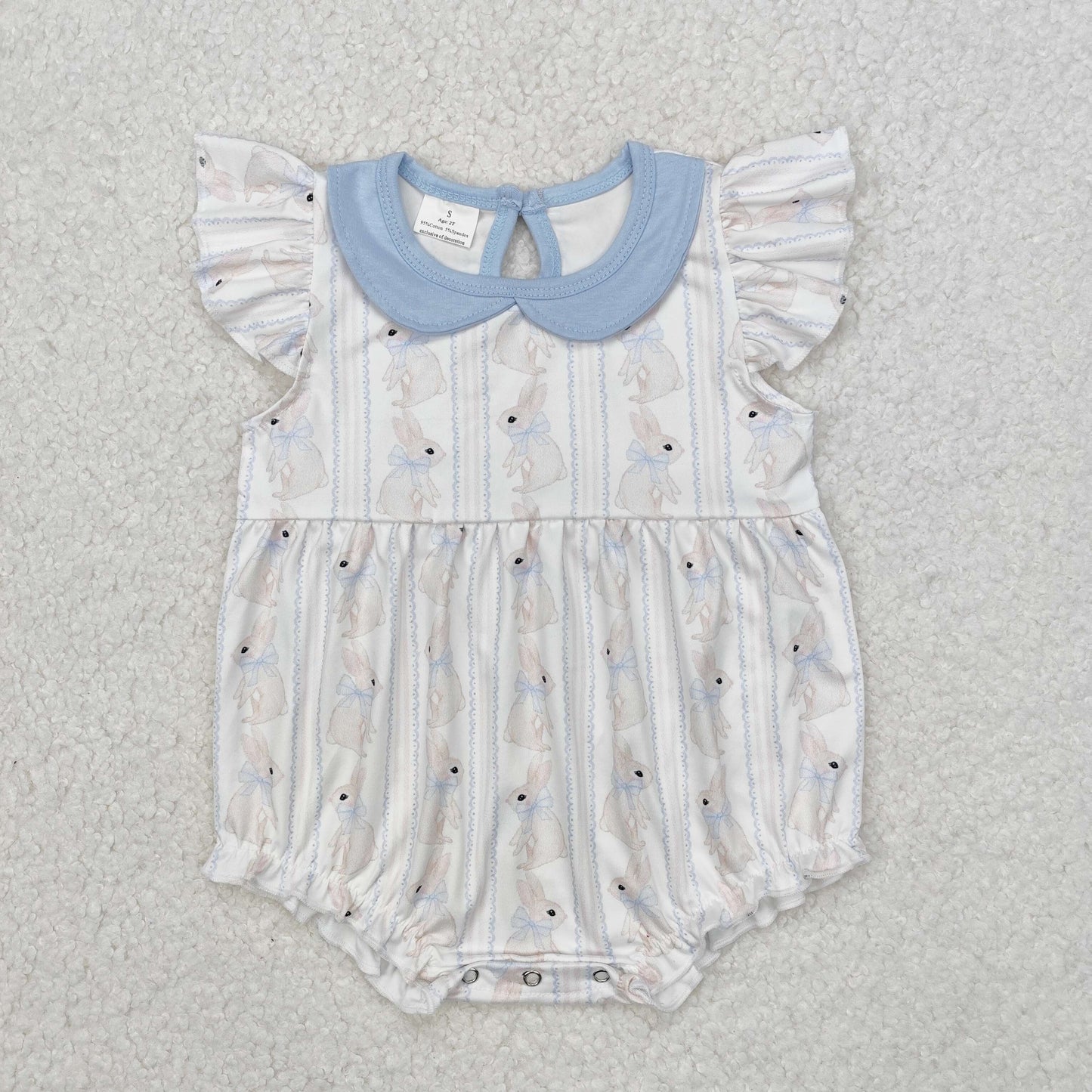 SR2132 Easter bunny girl romper 202412 RTS sibling