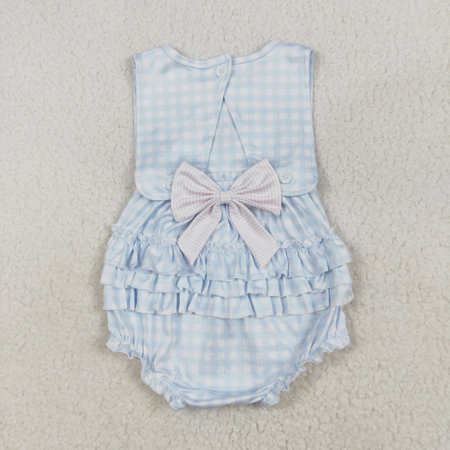 SR2203 bow Embroidery western girl romper 202501 sibling RTS