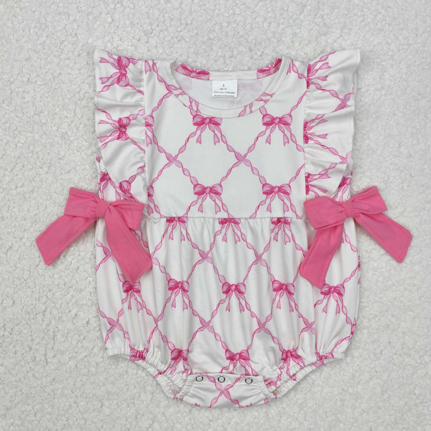 SR2269 bow girl western romper 202412 RTS sibling