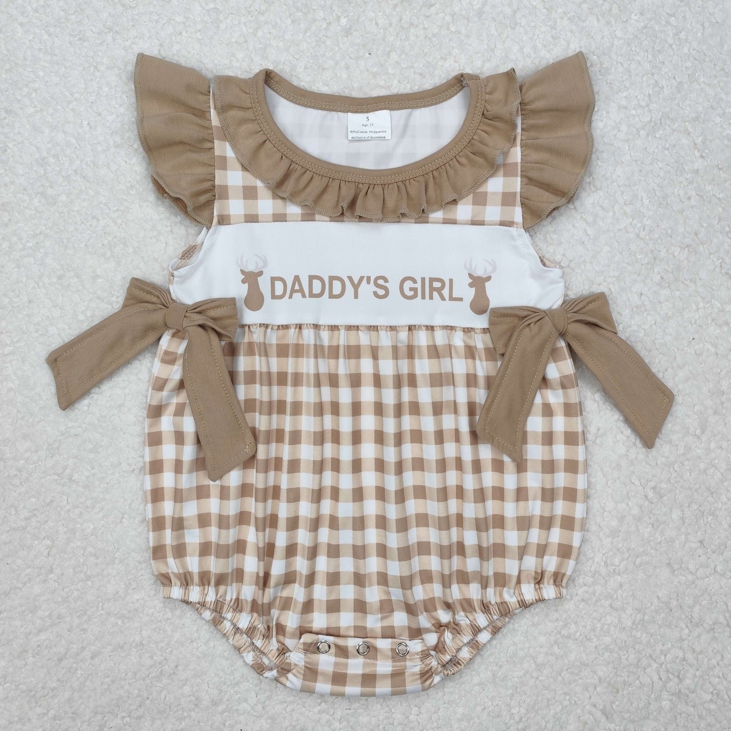 SR2300 duck Daddy's girl western romper 202501 RTS sibling